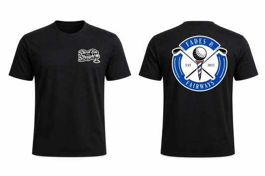 Fades & Fairways large logo black T-shirt