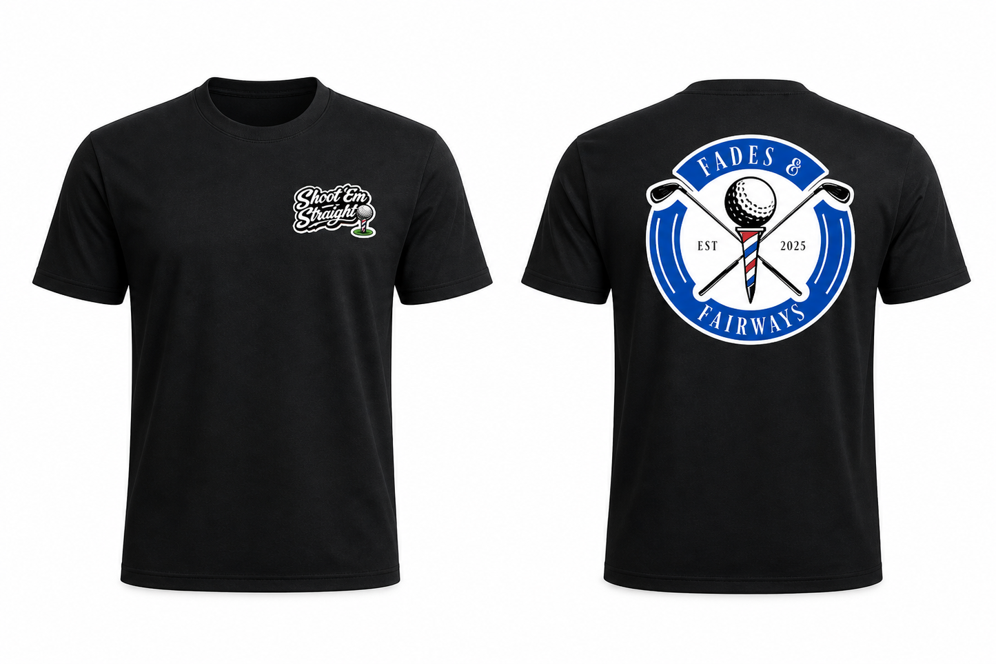 Fades & Fairways large logo black T-shirt