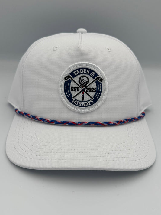 Fades & Fairways Classic Rope Hat – White