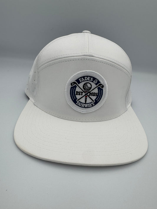 Fades & Fairways 7 panel Hat – White